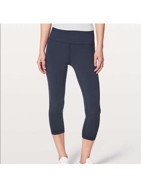 lululemon athletica Navy High-Rise Cropped Leggings